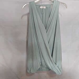 NEW- Zenana Women's Light Green Crossover Top
